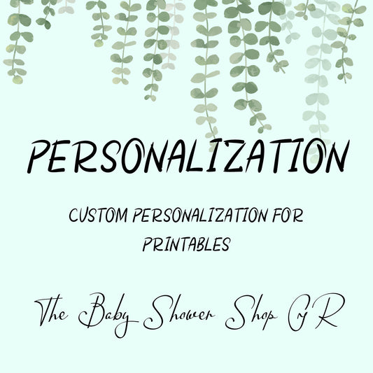 Personalization service for printable and digital items