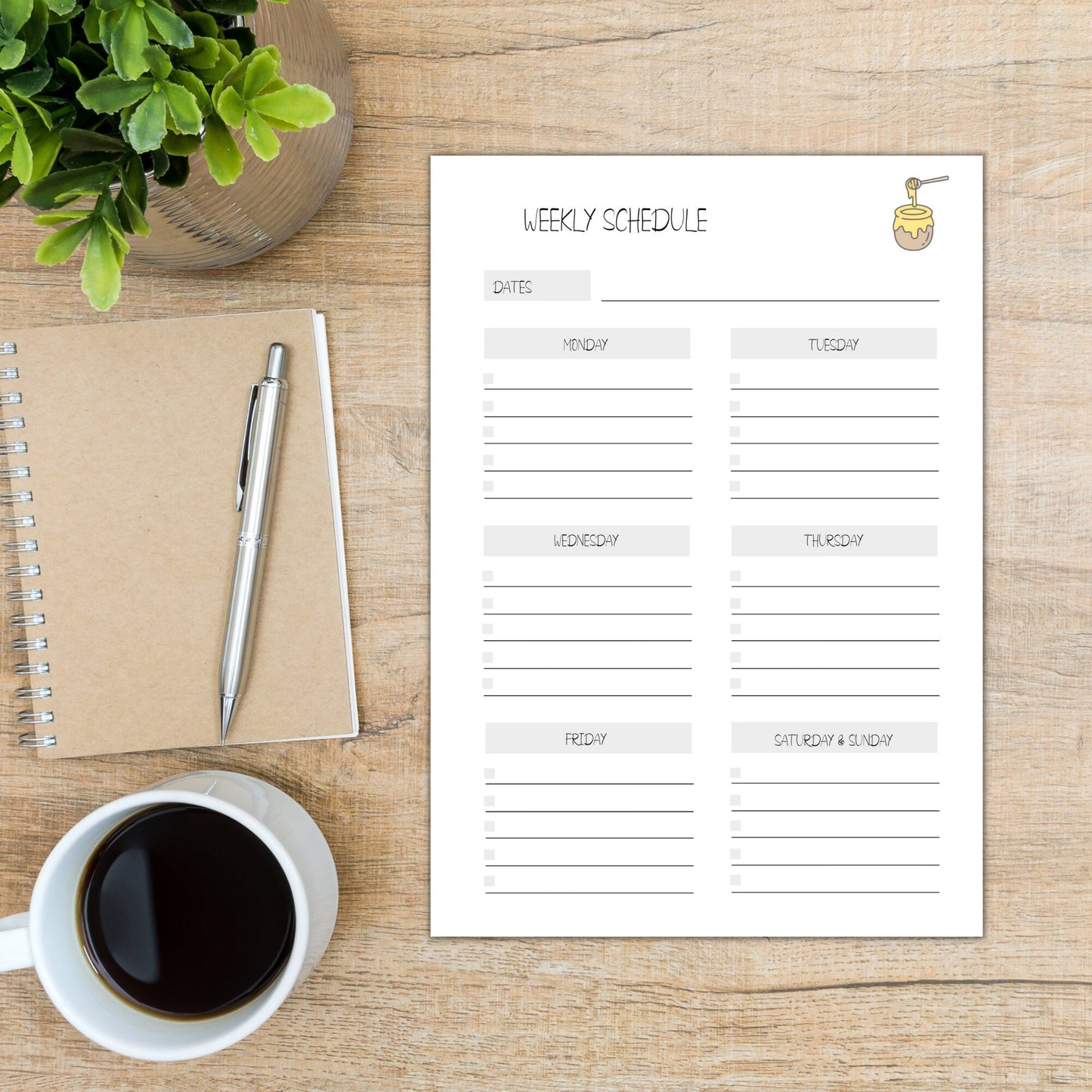 Winnie the Pooh Baby Shower Planner Printable, PDF Baby Shower Planner Checklist, Printable PDF, Instant Digital Download