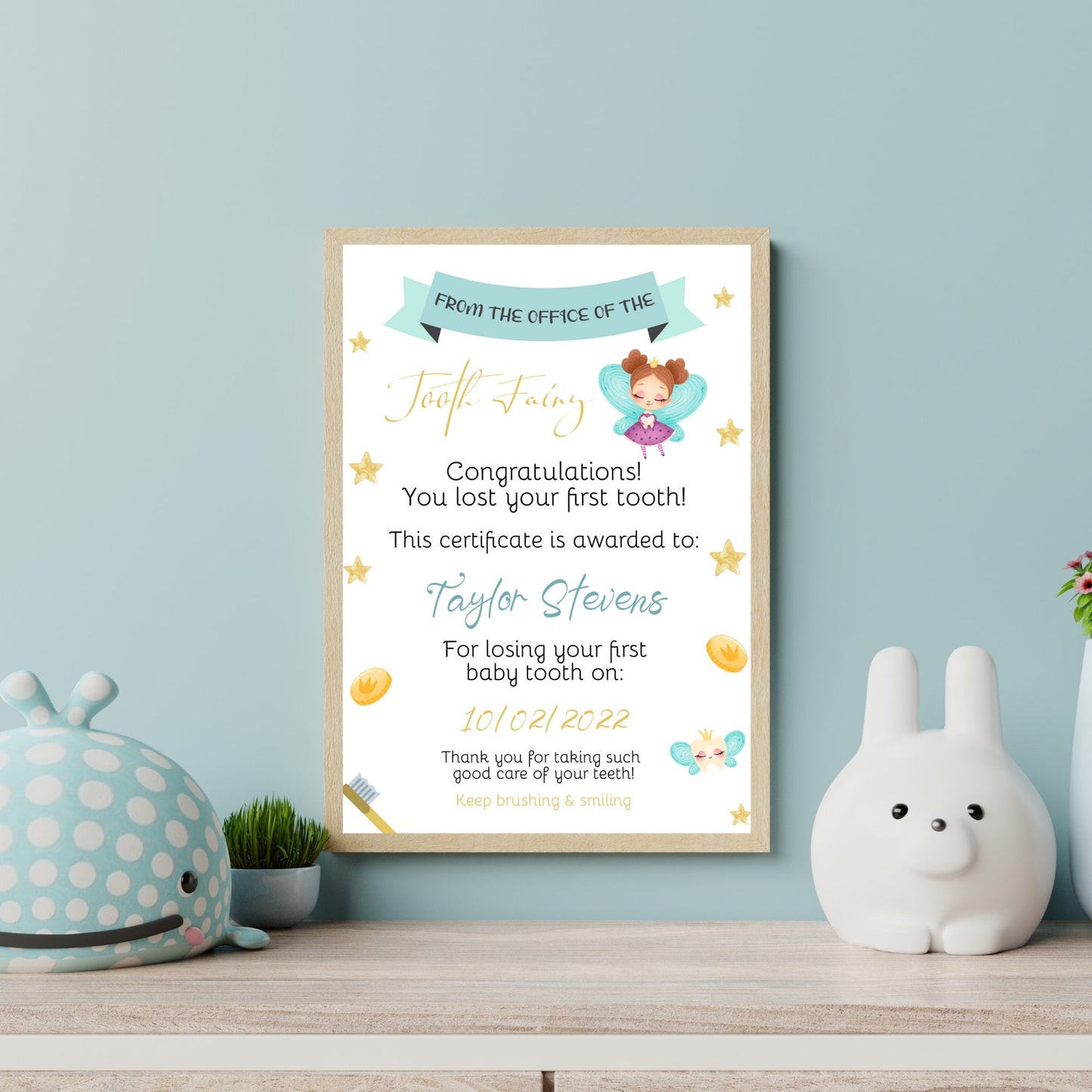 Tooth Fairy Letter Certificate, Letter From The Tooth Fairy, First Tooth Fairy Note, Editable Letter, Instant Download