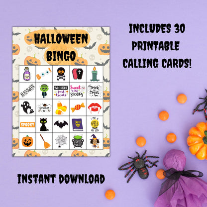 Halloween Bingo, Halloween Printable, Bingo Cards, Halloween Game, Party Bingo, Bingo For Kids, Classroom Games, Instant Download