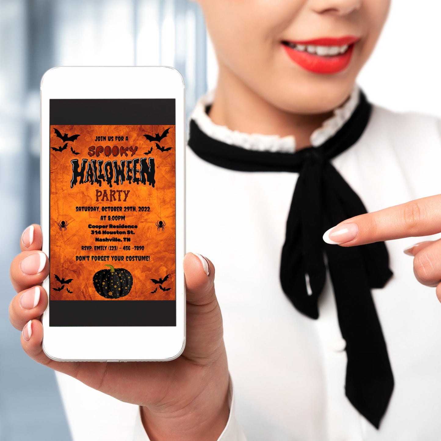 Halloween Party Invitation, Spooky Halloween Invitation, Halloween Birthday Invite, Haunted House, Costume Party, Editable, Instant Download