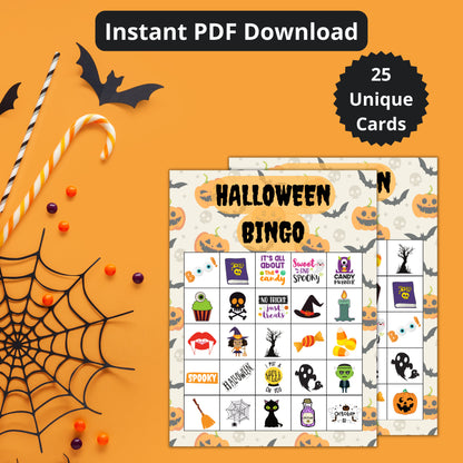 Halloween Bingo, Halloween Printable, Bingo Cards, Halloween Game, Party Bingo, Bingo For Kids, Classroom Games, Instant Download