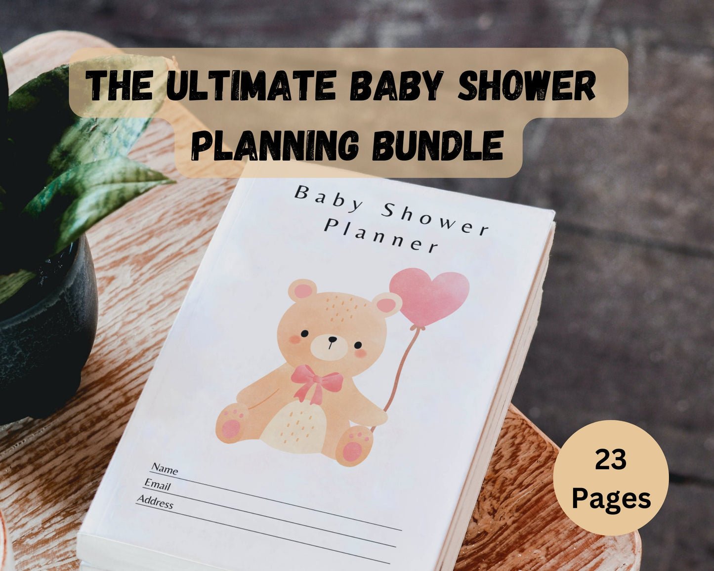 Baby Shower Planner, Printable PDF Baby Shower Planner, Baby Shower Checklist, Printable PDF, Girl Baby Shower Planner, Instant Download