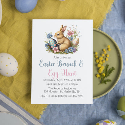 Easter Brunch Invitation Template, Easter Egg Hunt, Easter Party Invite, Easter Celebration Invitation, Easter Scavenger Hunt for Kids