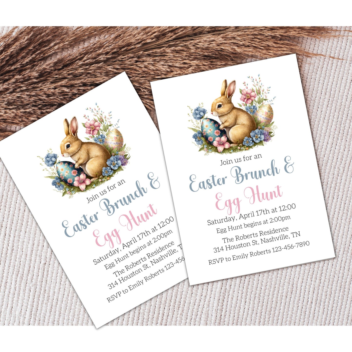 Easter Brunch Invitation Template, Easter Egg Hunt, Easter Party Invite, Easter Celebration Invitation, Easter Scavenger Hunt for Kids