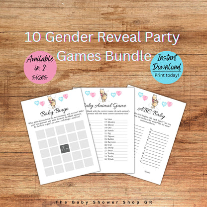 Winnie the Pooh Gender Reveal Games, 15 Pooh Bear Games Bundle, Fun Baby Shower Games, Winnie the Pooh Bingo, Instant Download