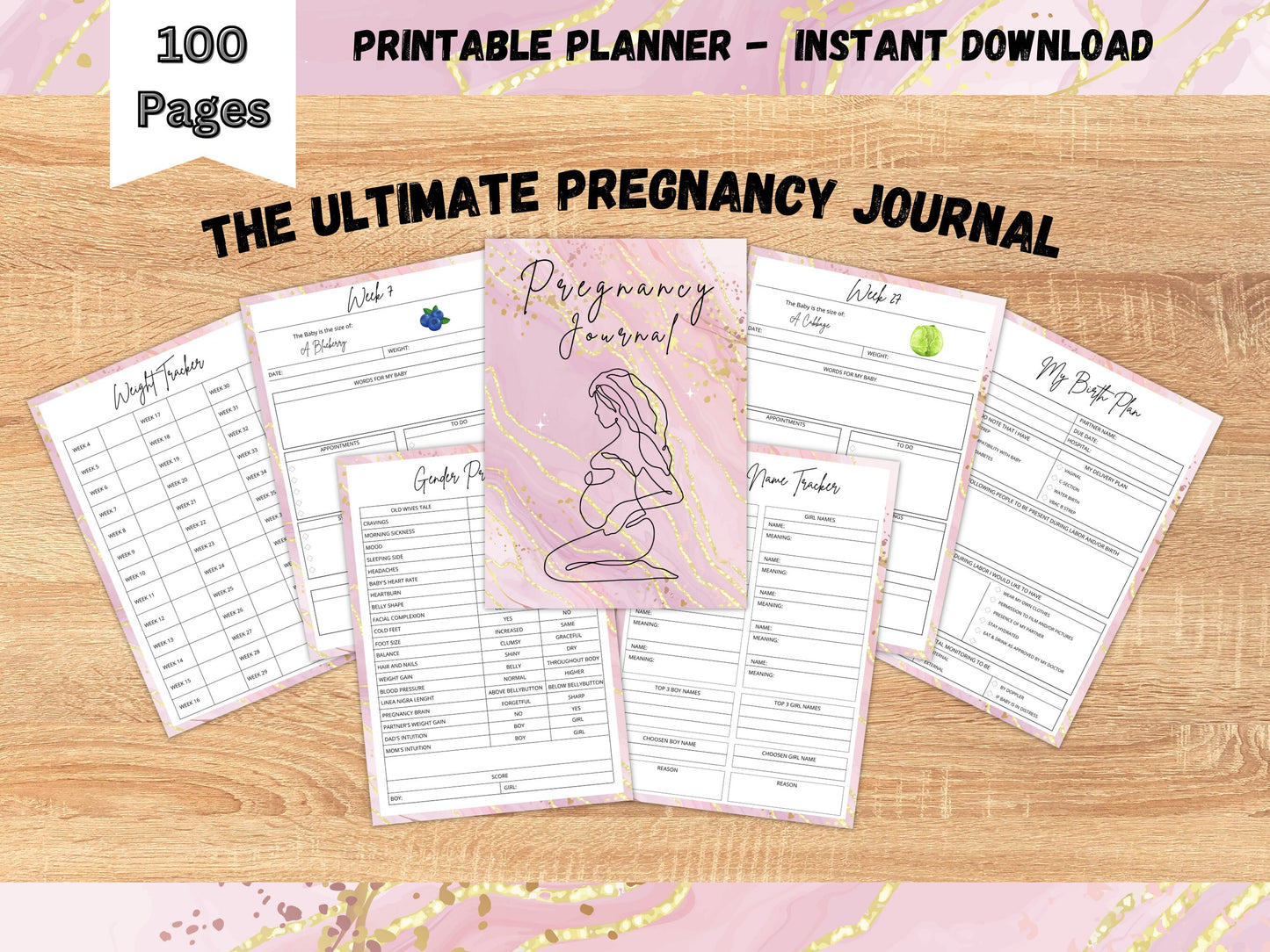 The Ultimate Pregnancy Journal, Printable Pregnancy Journal, Pregnancy Planner, Expecting Mom Kit, Pregnancy Memory Book, Bump to Baby, PDF