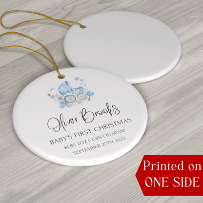 Personalized Baby's 1st Christmas Ornament, Custom Baby Ornament, Baby's First Christmas Ornament 2023,New Baby Gift, Baby Stroller Ornament