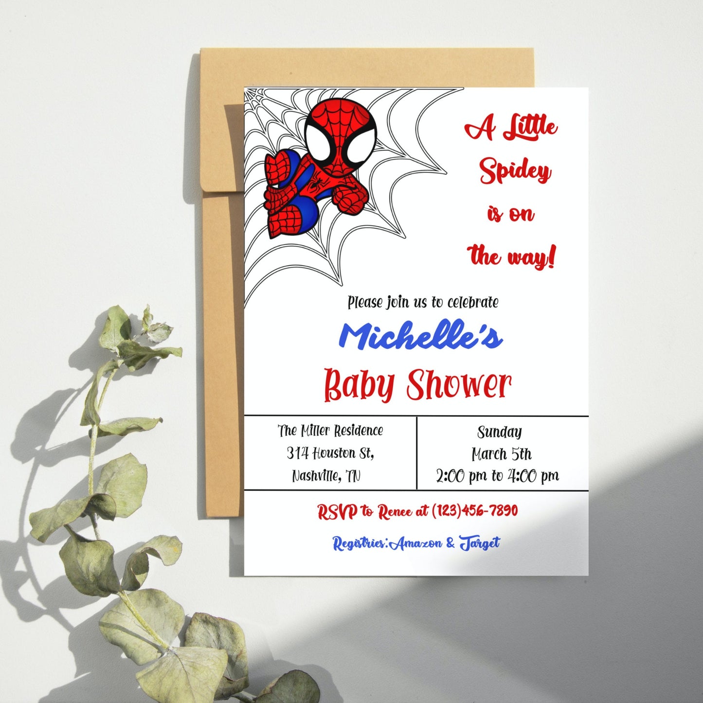 Editable Superhero Baby Shower Invitation, Baby Superhero Invitation, Cartoon Baby Shower Invitation Digital Download,Boy Baby Shower Invite