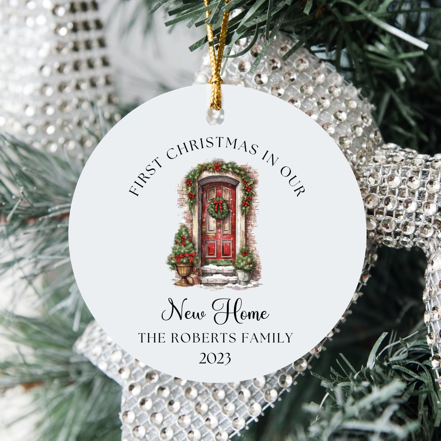 New Home Ornament 2023, First Christmas in our New Home 2023, Personalized Christmas Ornament, Custom New Home Gift, Our New Home Keepsake