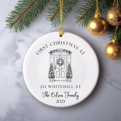 New Home Ornament, First Christmas in our New Home 2023, Personalized Christmas Ornament 2023, Custom Address Ornament,Our New Home Keepsake