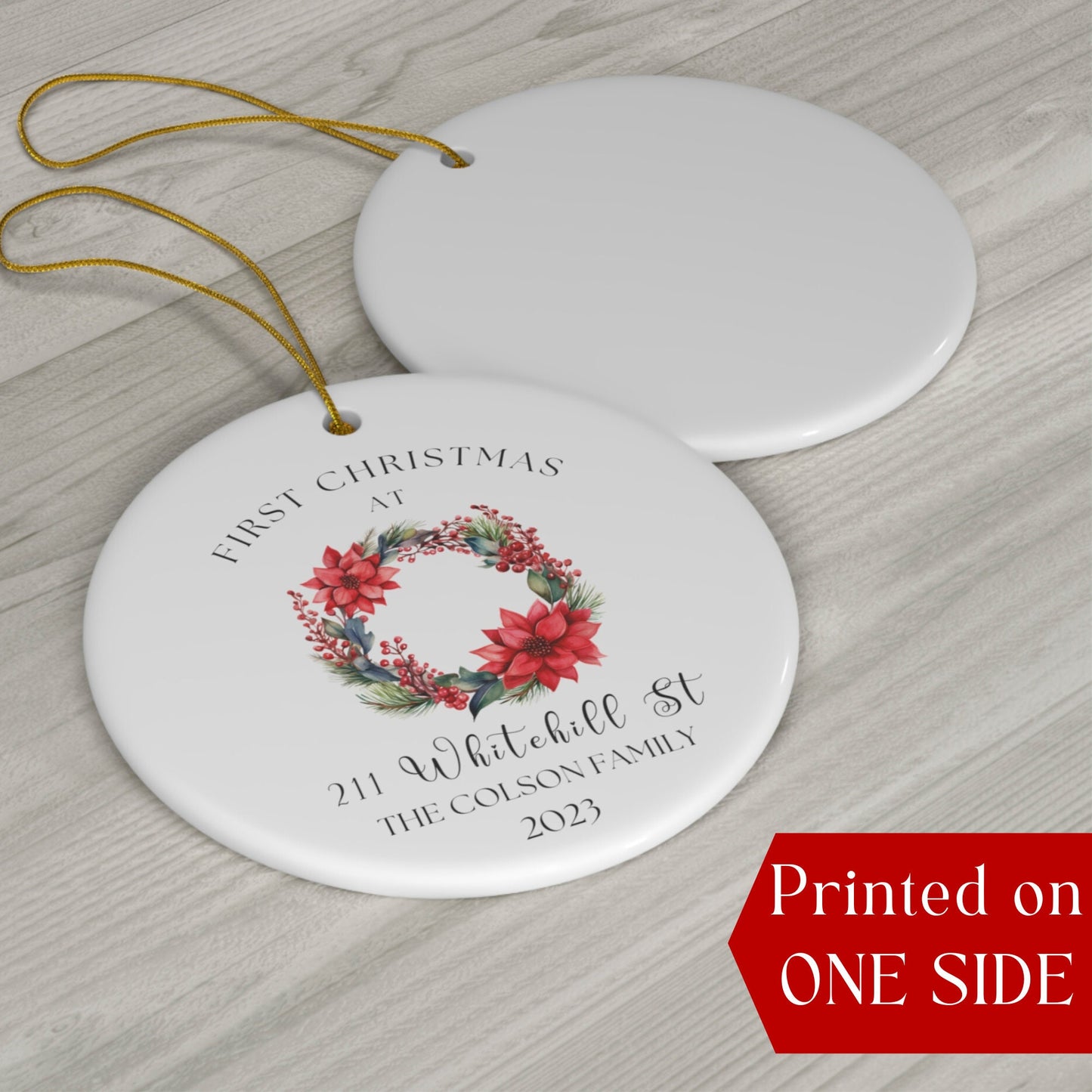 New Home Ornament, First Christmas in our New Home 2023, Personalized Christmas Ornament 2023, Home Address Ornament, New Home Keepsake