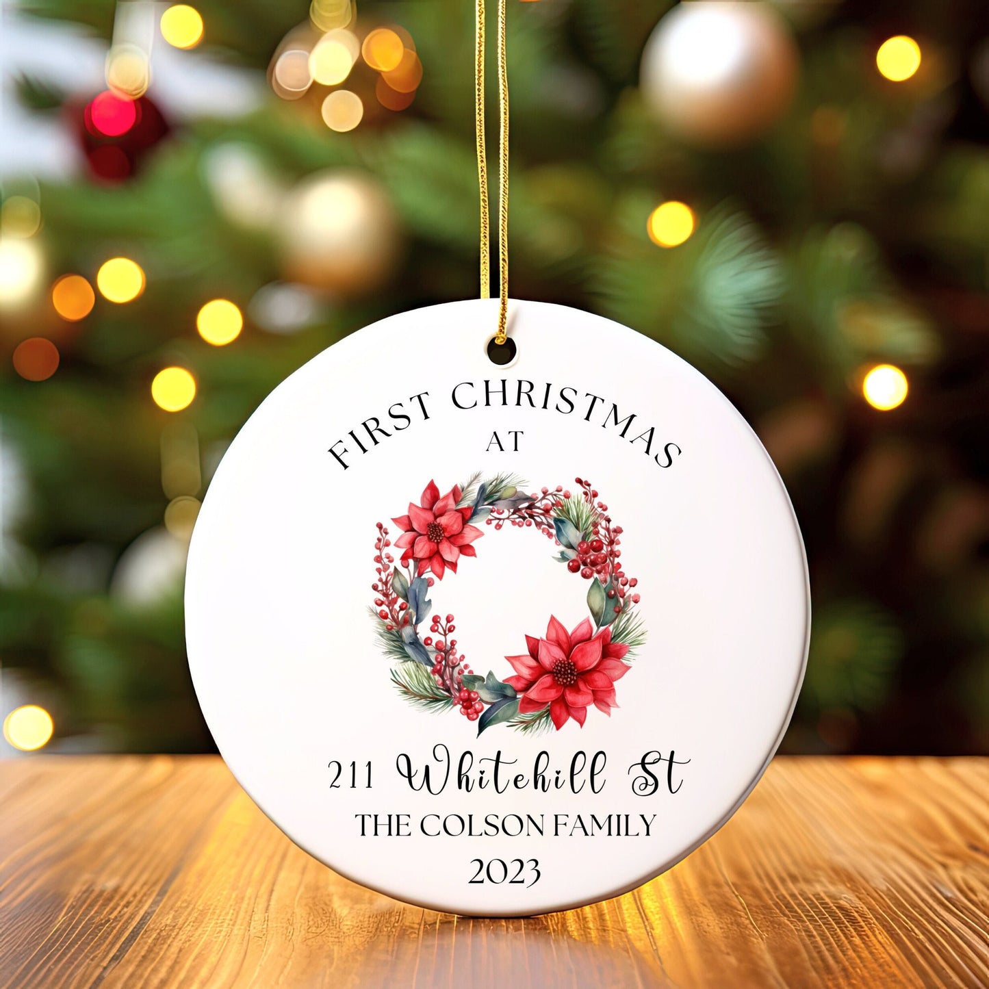 New Home Ornament, First Christmas in our New Home 2023, Personalized Christmas Ornament 2023, Home Address Ornament, New Home Keepsake