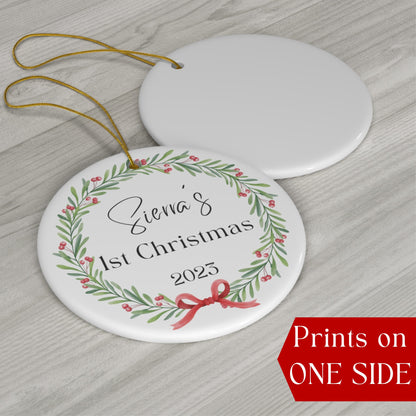 Personalized Baby's 1st Christmas Ornament, Baby's First Christmas Ornament 2023, New Baby Christmas Gift, Custom First Ornament Baby Gift