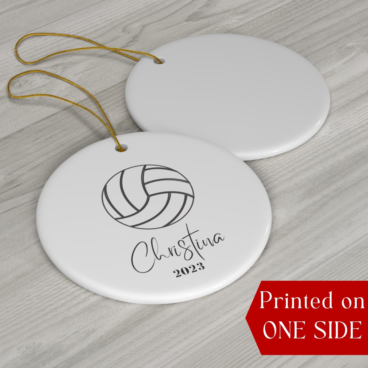 Personalized Baby's 1st Christmas Ornament, Custom Soccer Ornament, Baby's First Christmas Ornament 2023, New Baby Gift, Volleyball Ornament