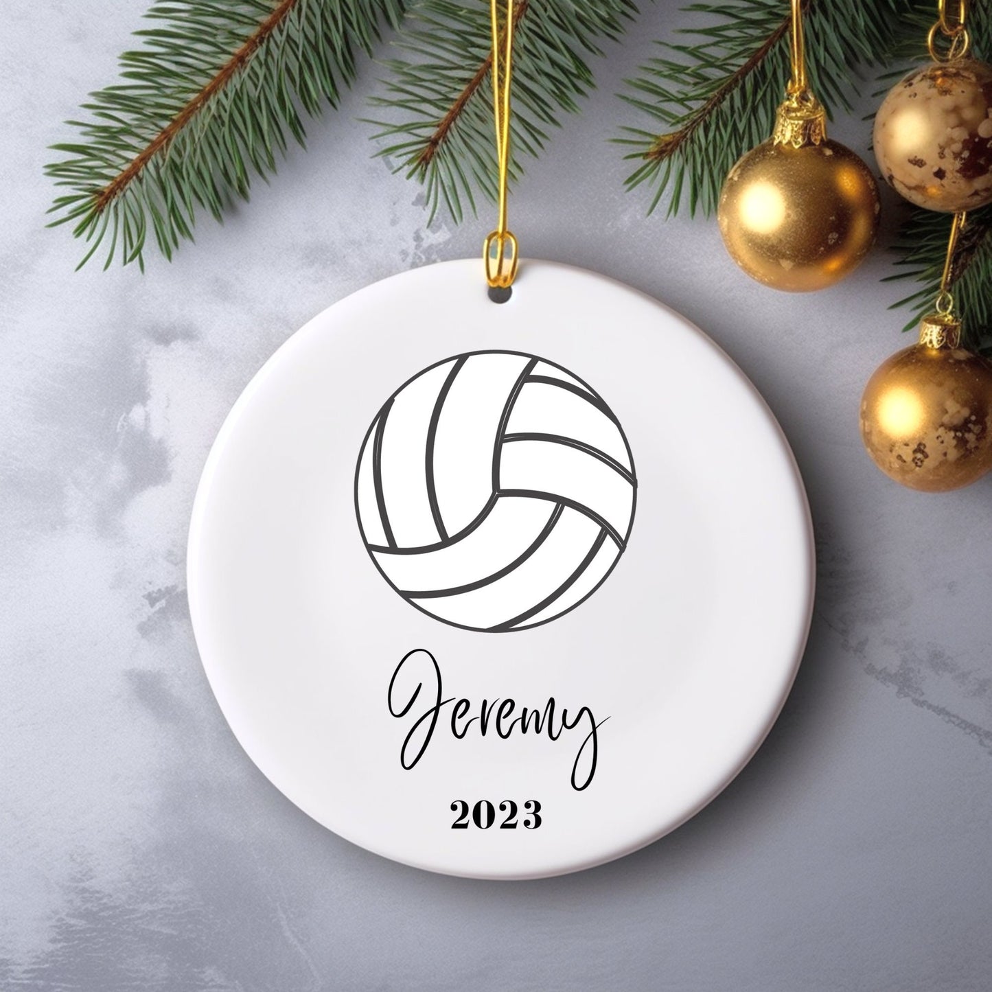 Personalized Baby's 1st Christmas Ornament, Custom Soccer Ornament, Baby's First Christmas Ornament 2023, New Baby Gift, Volleyball Ornament