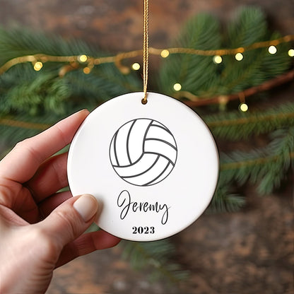 Personalized Baby's 1st Christmas Ornament, Custom Soccer Ornament, Baby's First Christmas Ornament 2023, New Baby Gift, Volleyball Ornament