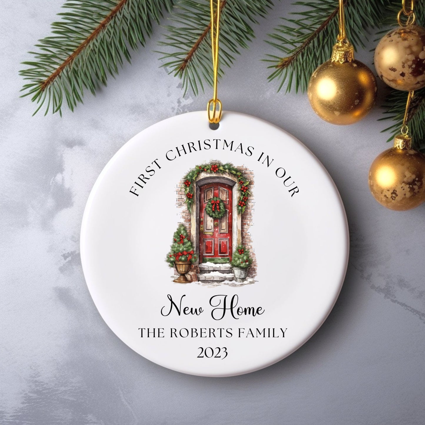 New Home Ornament 2023, First Christmas in our New Home 2023, Personalized Christmas Ornament, Custom New Home Gift, Our New Home Keepsake