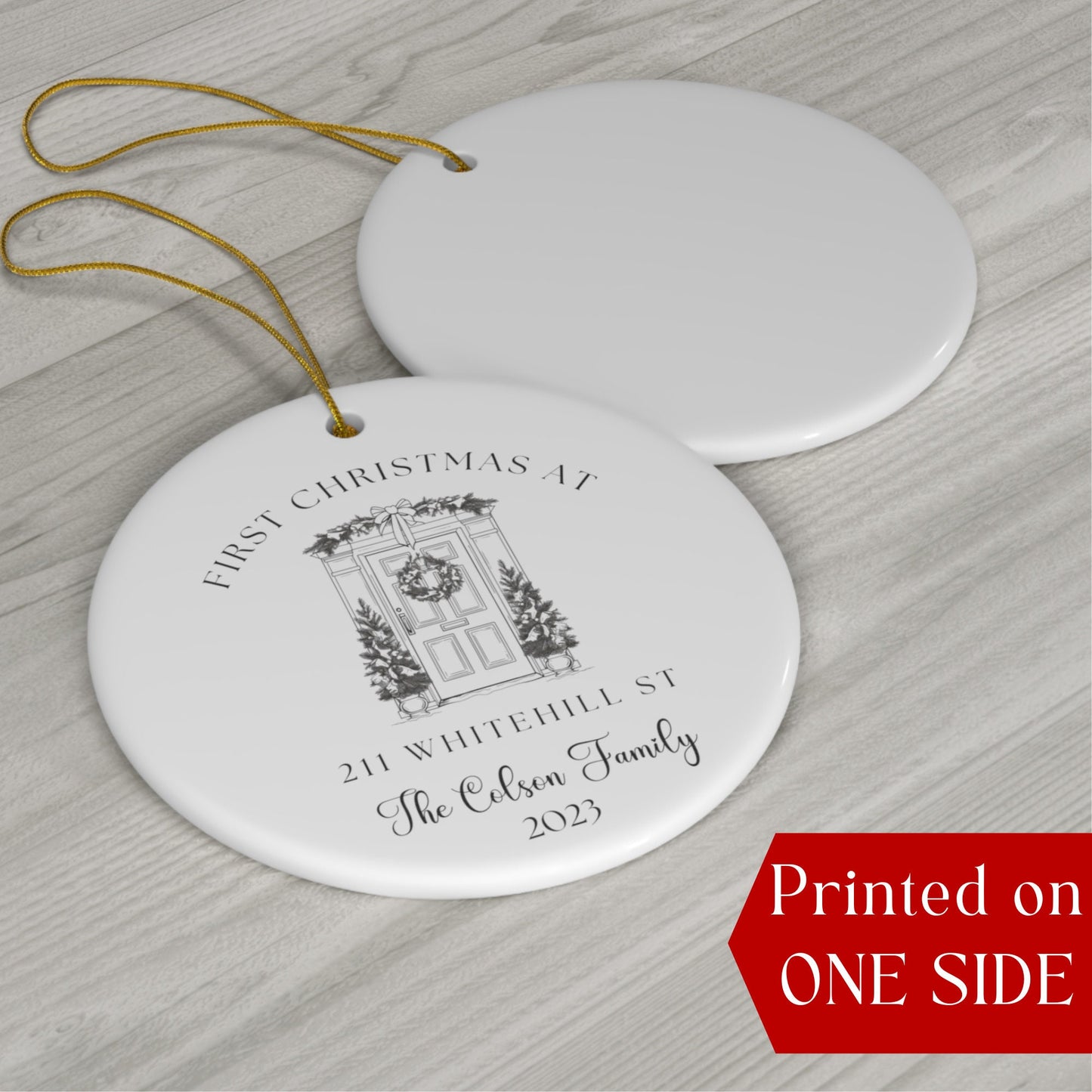 New Home Ornament, First Christmas in our New Home 2023, Personalized Christmas Ornament 2023, Custom Address Ornament,Our New Home Keepsake