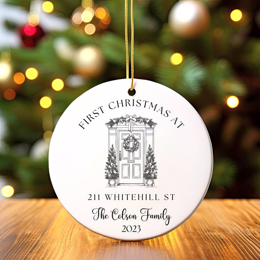 New Home Ornament, First Christmas in our New Home 2023, Personalized Christmas Ornament 2023, Custom Address Ornament,Our New Home Keepsake