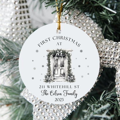 New Home Ornament, First Christmas in our New Home 2023, Personalized Christmas Ornament 2023, Custom Address Ornament, New Home Keepsake