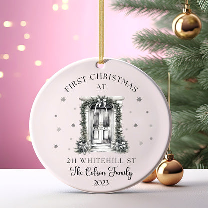 New Home Ornament, First Christmas in our New Home 2023, Personalized Christmas Ornament 2023, Custom Address Ornament, New Home Keepsake