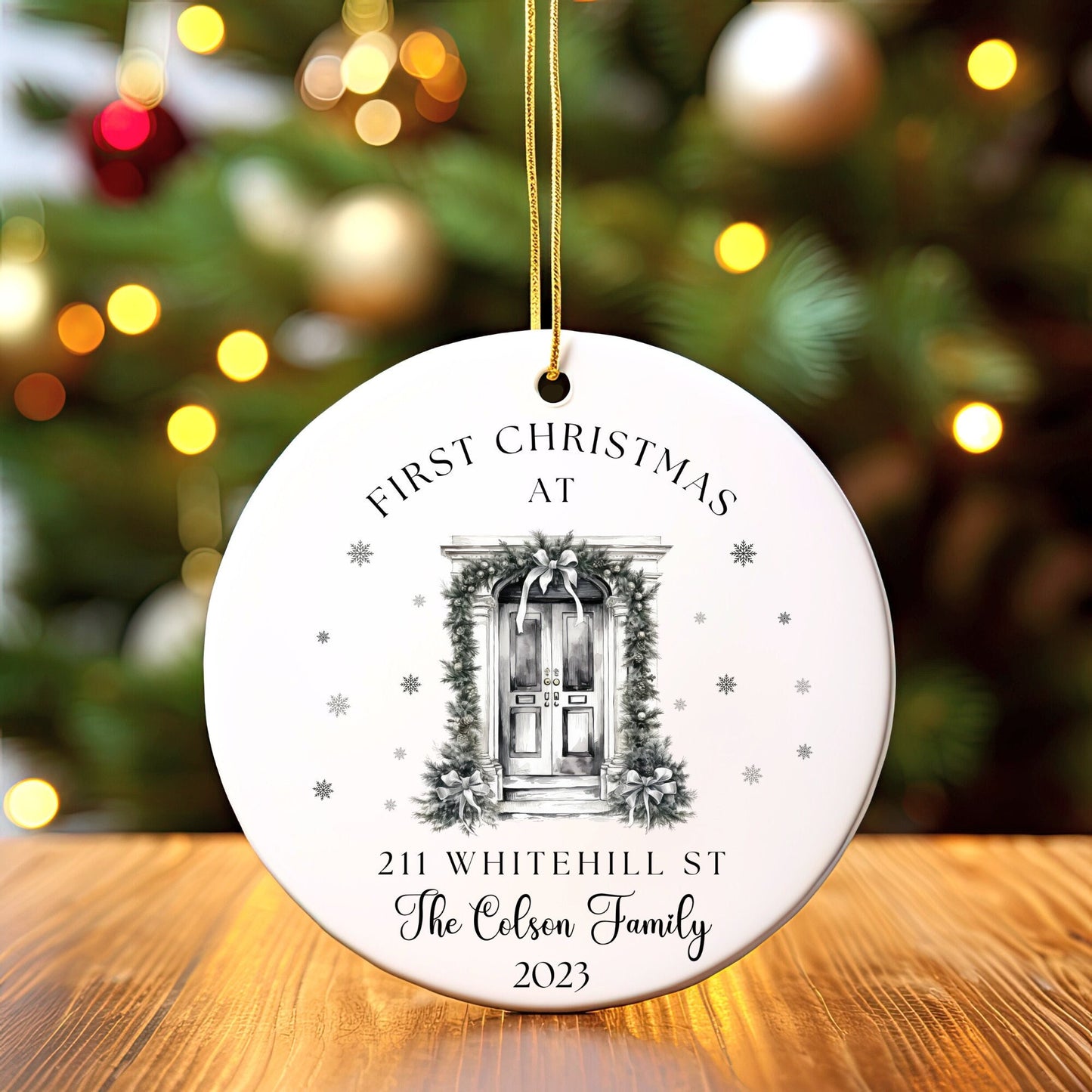 New Home Ornament, First Christmas in our New Home 2023, Personalized Christmas Ornament 2023, Custom Address Ornament, New Home Keepsake