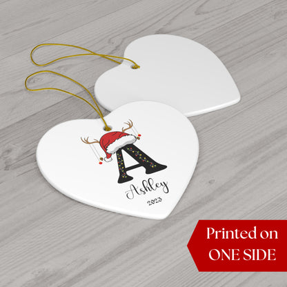 Personalized Christmas Heart Ornament, Christmas Ornament 2023, Custom Christmas Gift, Custom Name Ornament, Personalized Christmas Gift