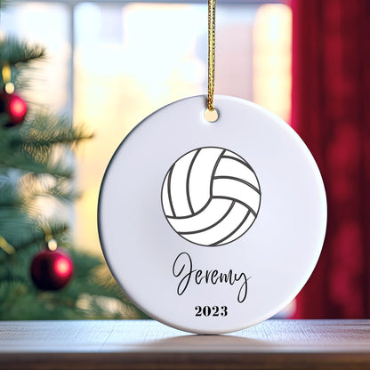 Personalized Baby's 1st Christmas Ornament, Custom Soccer Ornament, Baby's First Christmas Ornament 2023, New Baby Gift, Volleyball Ornament