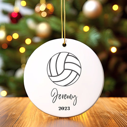 Personalized Baby's 1st Christmas Ornament, Custom Soccer Ornament, Baby's First Christmas Ornament 2023, New Baby Gift, Volleyball Ornament