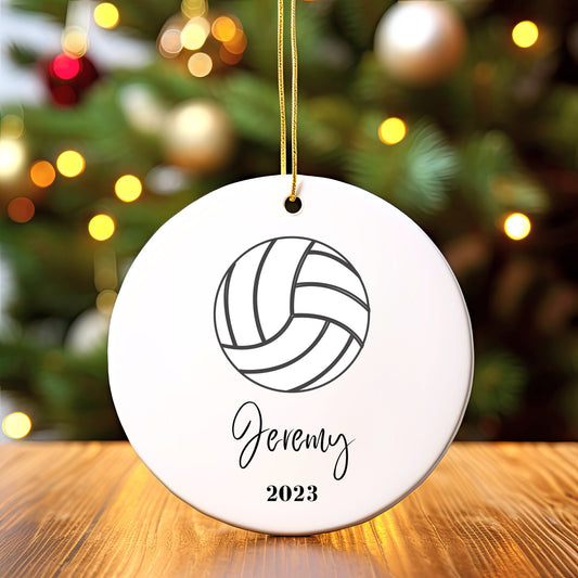 Personalized Baby's 1st Christmas Ornament, Custom Soccer Ornament, Baby's First Christmas Ornament 2023, New Baby Gift, Volleyball Ornament